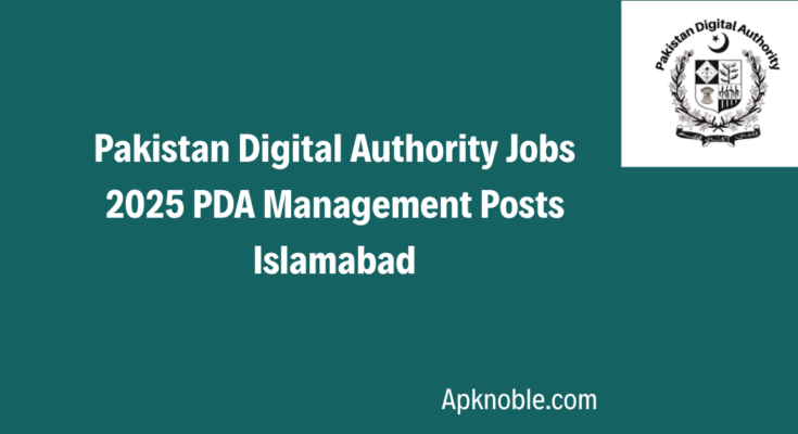 Pakistan Digital Authority Jobs 2025 PDA Management Posts Islamabad